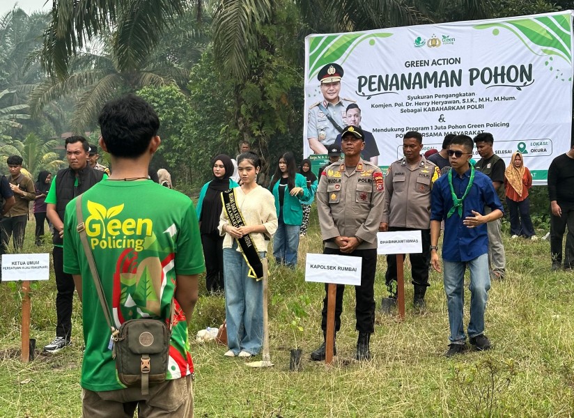 Bukan Sekadar Tanam Pohon, BEM UHTP Tegaskan Peran Mahasiswa dalam Gerakan Green Policing di Riau
