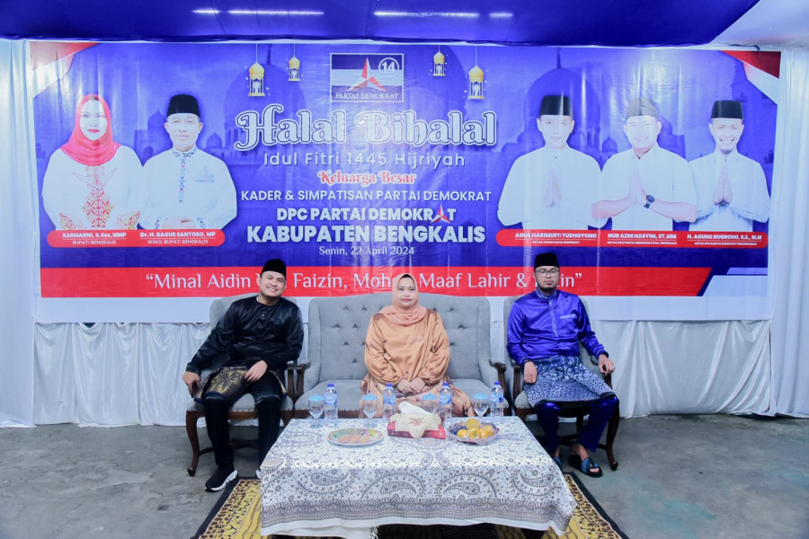 Tingkatkan Silaturahmi, Bupati Kasmarni Hadiri Halal bi Halal DPC Partai Demokrat