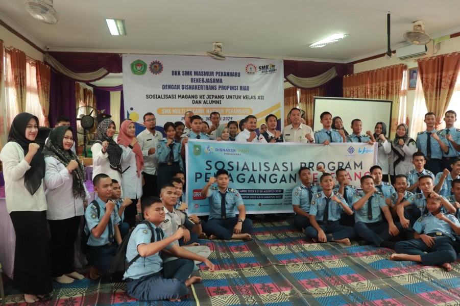 Sosialisasi Pemagangan ke Jepang di SMK Masmur Pekanbaru Berlangsung Sukses