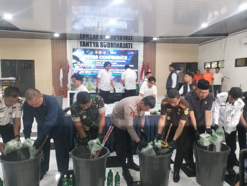 Polres Bengkalis Musnahkan Barang Bukti Narkotika Senilai ±Rp80 Miliar, Selamatkan 279.893 Jiwa