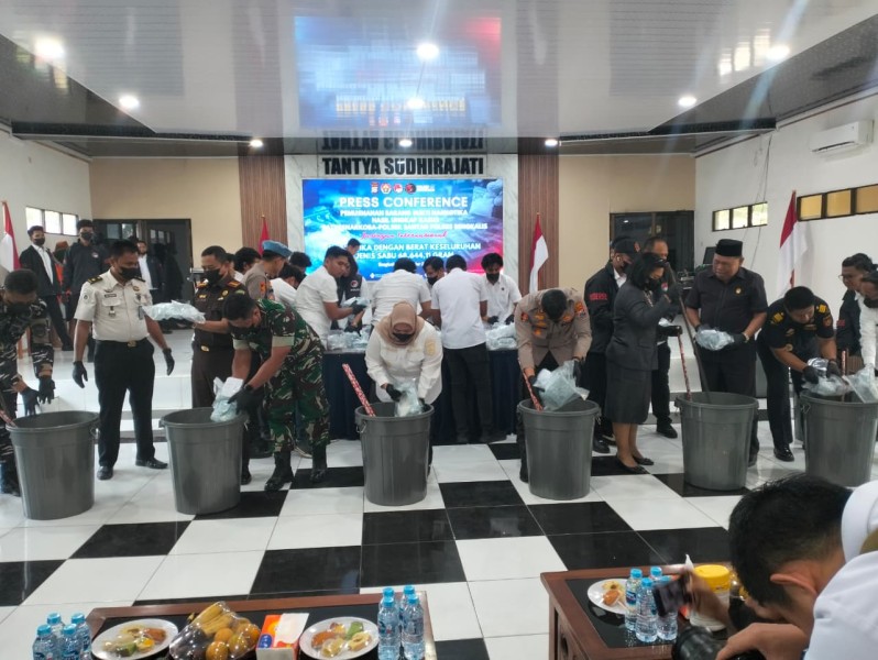 Polres Bengkalis Musnahkan 68,6 Kilogram Sabu, Selamatkan 343.546 Jiwa dari Ancaman Narkotika