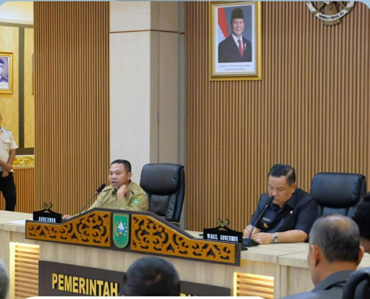 Kadisnakertrans Riau Hadiri Rapat Perdana, Gubri dan Wagubri Bersama Pj Sekda dan PTP OPD Pemprov Riau