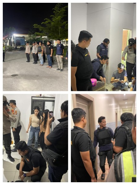 Razia Dini Hari Polres Pelalawan di Pangkalan Kerinci, Pria 31 Tahun Positif Narkoba Diserahkan ke BNNK