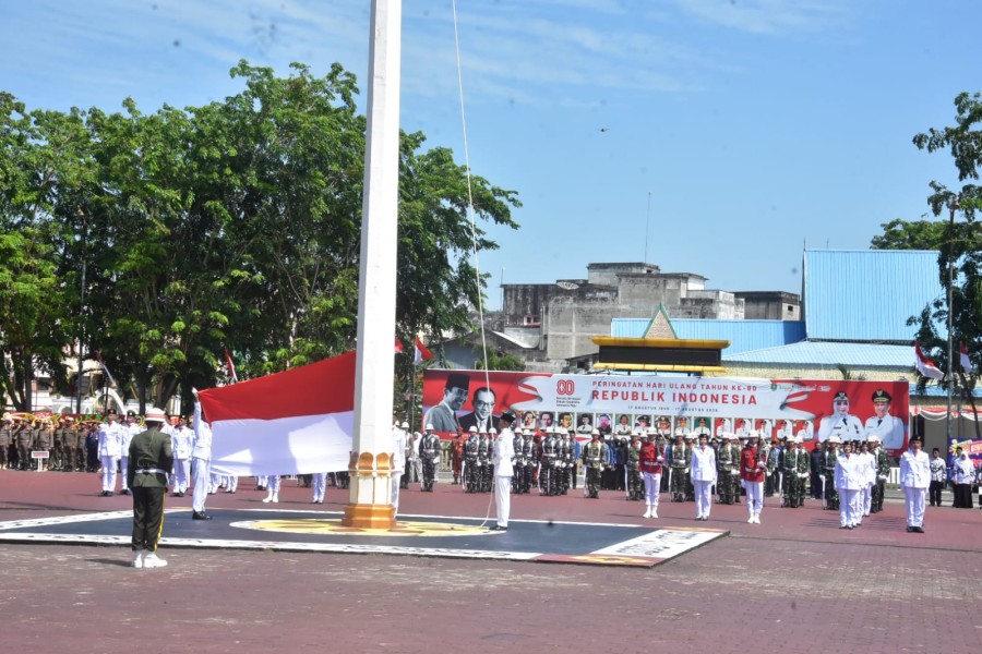 Sang Saka Berkibar Megah, Paskibraka Bengkalis Tunaikan Tugas dengan Sempurna