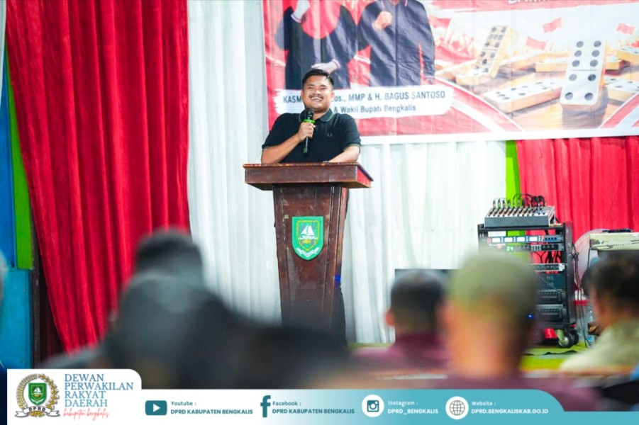 Jaga Silaturahmi,  Ketua DPRD Bengkalis Buka Turnamen Domino HUT RI ke-81